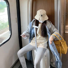 画像をギャラリービューアに読み込む, デニム切り替えゆったり着痩せ効果長袖カジュアルコーデしやすいカジュアルアウター