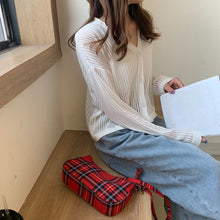 画像をギャラリービューアに読み込む, 長袖ニットVネック透かし彫り日焼け止めカーディガントップス