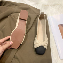 画像をギャラリービューアに読み込む, ギャザーデザイン配色切替パンプスシューズローヒール履き心地シューズ