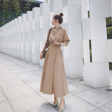 画像をギャラリービューアに読み込む, 気質アップ無地デートワンピース大振りロング丈フェミニン着痩せ