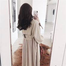 画像をギャラリービューアに読み込む, プリーツ切り替えトレンチコート無地2カラー選択アウター