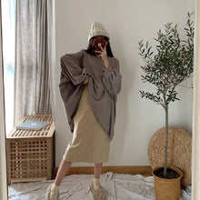 画像をギャラリービューアに読み込む, 3カラー選択無地長袖ゆったり着痩せ効果パーカーカジュアルコーデしやすいカジュアルトップス