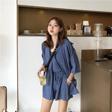 画像をギャラリービューアに読み込む, カーディガン&キャミソール&ショートパンツ3点セットアップ