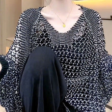 画像をギャラリービューアに読み込む, 透かし彫りリゾートパフスリーブ編むデザインコーデしやすいトップス