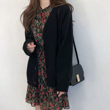 画像をギャラリービューアに読み込む, ニット無地カーディガンリゾートアウターシンプルコーデ