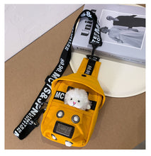 画像をギャラリービューアに読み込む, ぬいぐるみ付きキャンバスバッグ