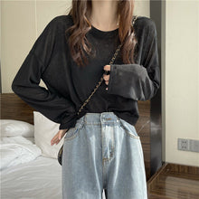 画像をギャラリービューアに読み込む, 【お得】長袖無地リゾートTシャツトップス冷房対策