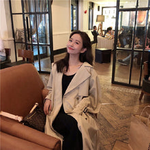 画像をギャラリービューアに読み込む, プリーツ切り替えトレンチコート無地2カラー選択アウター