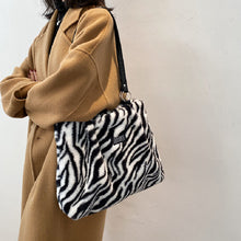 画像をギャラリービューアに読み込む, 秋冬大好評3タイプス乳牛ゼブラ柄ベルベットファッションバッグ