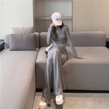 画像をギャラリービューアに読み込む, 美シルエットショートトップス&ハイウエストカジュアルパンツセットアップ