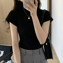 画像をギャラリービューアに読み込む, フレンチ袖日常無地Tシャツコーデしやすい万能トップス