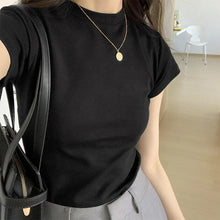 画像をギャラリービューアに読み込む, フレンチ袖日常無地Tシャツコーデしやすい万能トップス