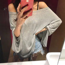 画像をギャラリービューアに読み込む, 高見えエレガント女性ファッション無地長袖コーデしやすいスリットTシャツトップス