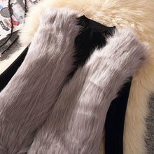 画像をギャラリービューアに読み込む, 三点セット3カラー暖かいファーベスト&無地合わせやすいトップス&ニットスカートセットアップ