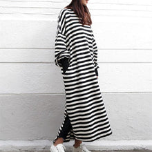 画像をギャラリービューアに読み込む, 初秋人気沸騰2カラー選択長袖ゆったり着痩せ効果エレガント気質カジュアルワンピース