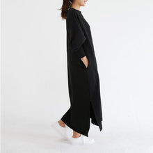 画像をギャラリービューアに読み込む, 初秋人気沸騰2カラー選択長袖ゆったり着痩せ効果エレガント気質カジュアルワンピース