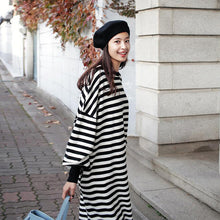 画像をギャラリービューアに読み込む, 初秋人気沸騰2カラー選択長袖ゆったり着痩せ効果エレガント気質カジュアルワンピース