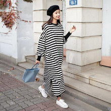 画像をギャラリービューアに読み込む, 初秋人気沸騰2カラー選択長袖ゆったり着痩せ効果エレガント気質カジュアルワンピース