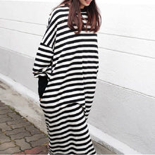 画像をギャラリービューアに読み込む, 初秋人気沸騰2カラー選択長袖ゆったり着痩せ効果エレガント気質カジュアルワンピース