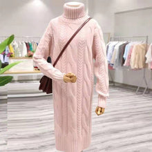 画像をギャラリービューアに読み込む, 最愛の一着ファッションタートルネックゆったり着痩せ効果ニットカジュアルワンピース