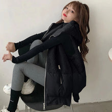 画像をギャラリービューアに読み込む, ラムフリース切替中綿ベストアウター2カラー選択フード付き