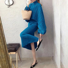 画像をギャラリービューアに読み込む, 【カラー追加】7カラー選択編りセーター&無地ニットワンピースセットアップ