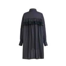 画像をギャラリービューアに読み込む, 2カラー選択無地長袖気質レースゆったり切り替え着痩せ効果カジュアルコーデしやすいシャツ・ブラウス