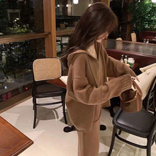 画像をギャラリービューアに読み込む, フード付きニットトップス&Hラインスカートセットアップ