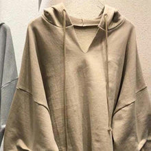 画像をギャラリービューアに読み込む, 韓国風気質フード付きランタンスリーブ長袖合わせやすいゆったりパーカートップス