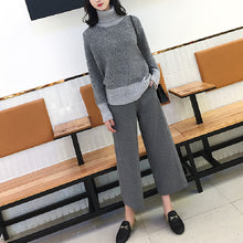 画像をギャラリービューアに読み込む, 秋冬カジュアル無地ハイウエスト着痩せゆるリラックスラシャパンツ