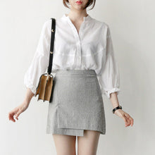 画像をギャラリービューアに読み込む, ホワイト無地ブラウス・シャツトップス