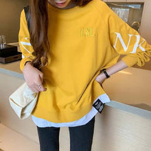 画像をギャラリービューアに読み込む, 重ね風シンプルパーカー長袖トップス