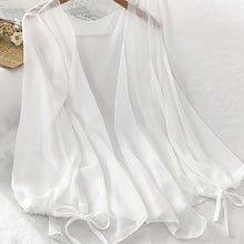 画像をギャラリービューアに読み込む, シースルーパフスリーブカーディガン日焼け対策アウター