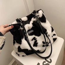 画像をギャラリービューアに読み込む, 秋冬大好評3タイプス乳牛ゼブラ柄ベルベットファッションバッグ