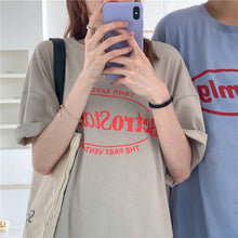 画像をギャラリービューアに読み込む, 4カラー選択ゆったり着痩せ効果半袖カジュアルコーデしやすいカジュアルTシャツ