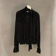 画像をギャラリービューアに読み込む, ギャザープリーツデザインフラウンススリーブブラウスシャツトップス