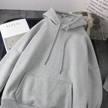 画像をギャラリービューアに読み込む, 4カラー秋冬裏起毛厚手無地カジュアル合わせやすいフード付きパーカー