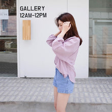 画像をギャラリービューアに読み込む, カジュアル無地ブラウストップスシャツ