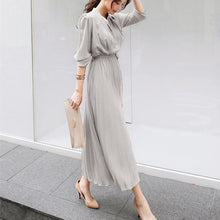 画像をギャラリービューアに読み込む, プリーツ無地デートワンピースベルト付きエレガント優雅ワンピース人気ワンピース