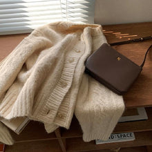 画像をギャラリービューアに読み込む, 3カラー選択ミニマリストスタイルファッションデザインスタイル無地気質カジュアルコーデしやすいニットアウター