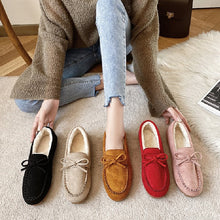 画像をギャラリービューアに読み込む, 5カラーローファーシューズ裏起毛暖かい冬コーデパンプス