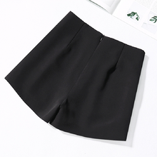 画像をギャラリービューアに読み込む, 大人可愛い エレガント通勤ハイウエスト無地ショートパンツ