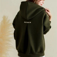 画像をギャラリービューアに読み込む, 5カラー裏起毛カジュアル無地フード付きゆるリラックスパーカー