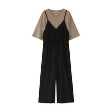 画像をギャラリービューアに読み込む, 無地シンプルTシャツ&オールインワンサロペットセットアップ