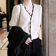 画像をギャラリービューアに読み込む, ニット透かし彫りファッションカーディガン冷房対策