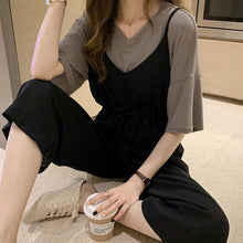 画像をギャラリービューアに読み込む, 無地シンプルTシャツ&オールインワンサロペットセットアップ