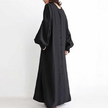 画像をギャラリービューアに読み込む, INS人気沸騰韓国風長袖ランタンスリーブゆったり着痩せ効果ロングカジュアルワンピース
