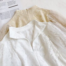 画像をギャラリービューアに読み込む, レースパープル無地半袖ブラウストップス4カラー選択