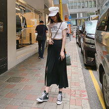 画像をギャラリービューアに読み込む, 無地カジュアルリゾートスカートロングスカートストラップゴム