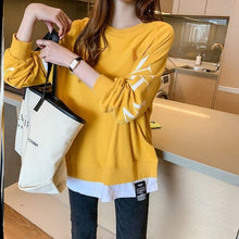 画像をギャラリービューアに読み込む, 重ね風シンプルパーカー長袖トップス